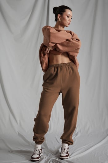 Women Camel Oversize Sweatpants MG1235
