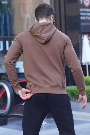 Kahverengi Kapüşonlu Sweatshirt 6151
