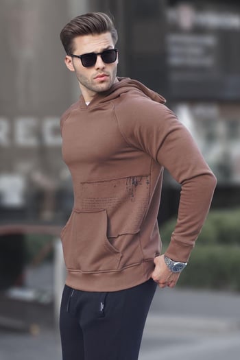 Kahverengi Kapüşonlu Sweatshirt 6151