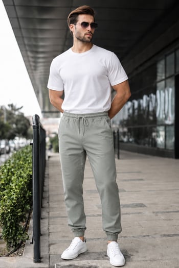 Mint Yeşili Relaxed Jogger Pantolon 6853