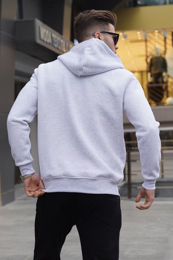Marl Snow Regular Fit Hoodie Sweatshirt 6033