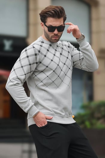 Dye Gray Designed Knitwear Sweater 6019
