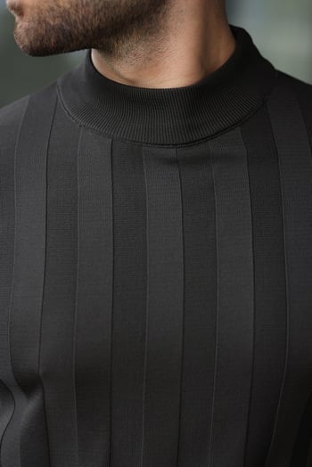 Antrasit Yarım Balıkçı Erkek Triko Kazak E7423