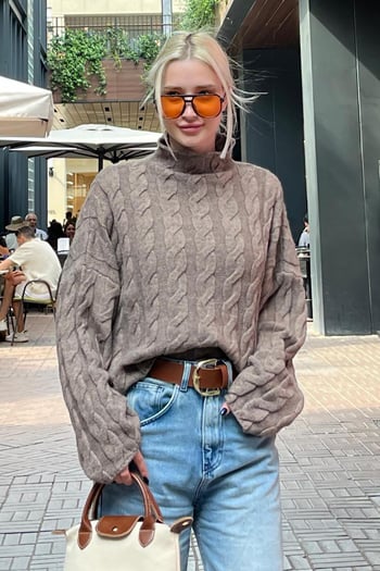 Vizon Balıkçı Yaka Örme Triko Kazak MG2172