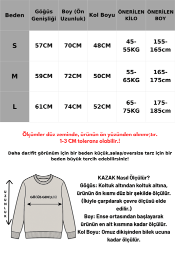 Madmext Ekru Çizgili Düğmeli Polo Yaka Kazak Mg2357