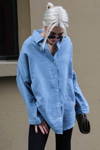 Mavi Muslin Kumaş Basic Kadın Gömlek MG1660