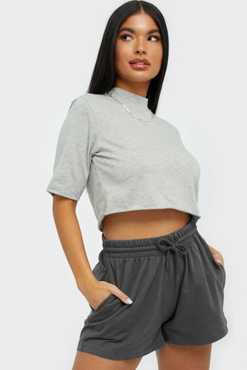 Mad Girls Anthracite Shorts MG1293