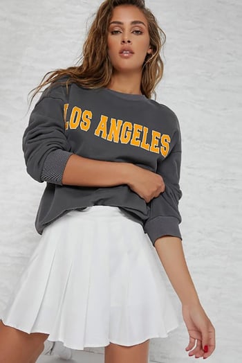 Mad Girls Antrasit Kadın Sweatshirt MG952
