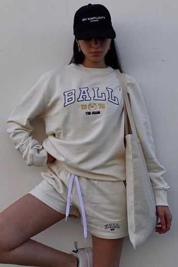 Mad Girls Krem Baskılı Kadın SweatshirtMg1210 