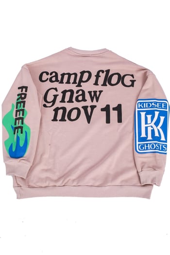 Mad Girls Bej Baskılı Oversize Sweatshirt Mg1206