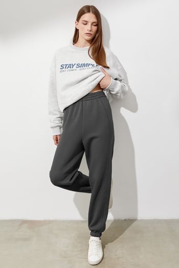 Mad Girls Smoke Gray Sweatpants MG1353