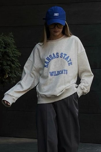 Mad Girls Gri Sweatshirt MG1217