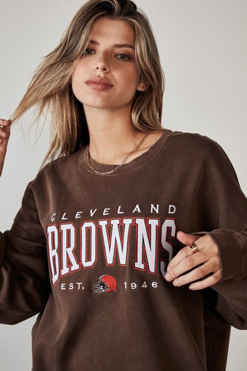 Mad Girls Printed Brown Sweatshirt Mg1210 