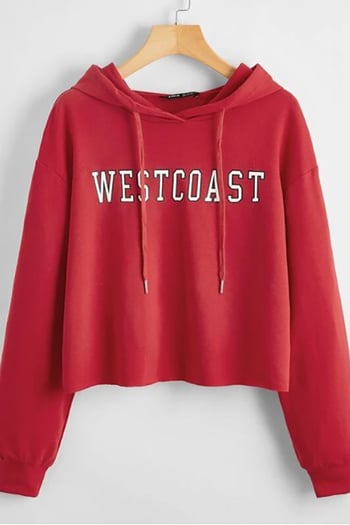 Mad Girls Kapüşonlu Kırmızı Sweatshirt MG809