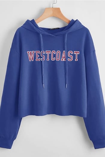 Mad Girls Blue Hoodie Sweatshirt MG809