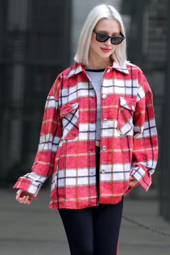 Mad Girls Red Mackinaw Shirt MG042
