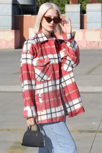 Mad Girls Red Mackinaw Shirt MG042