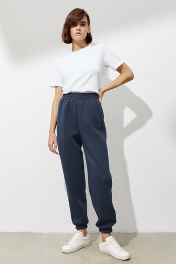 Mad Girls Navy Blue Sweatpants MG1353