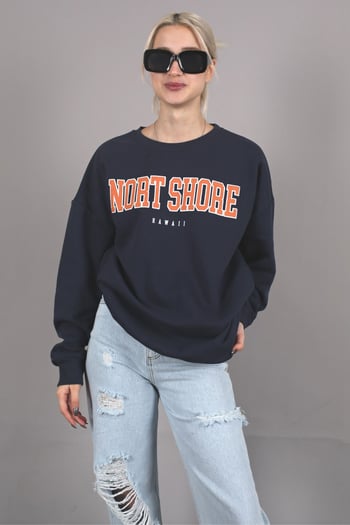 Mad Girls Lacviert Sweatshirt MG767