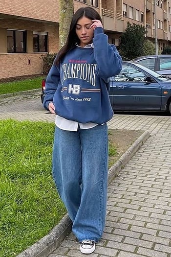 Mad Girls Mavi Kadın Sweatshirt MG930