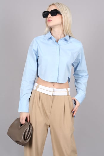 Blue Crop Shirt MG1382