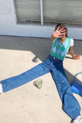 Mad Girls Blue Palazzo Jeans Mg1289