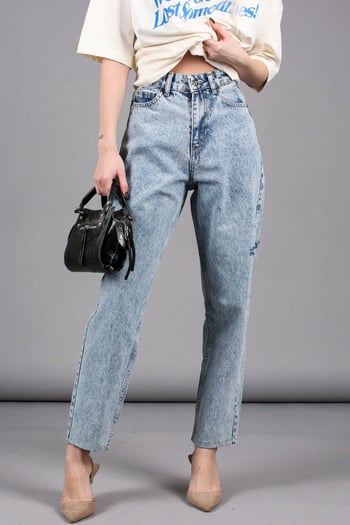 Mad Girls Mavi Yandan Yırtık Detaylı  Jean MG1159