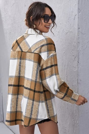 Mad Girls Yellow Checked Shirt MG042