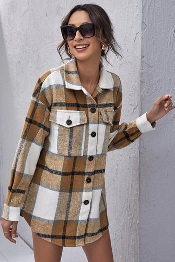 Mad Girls Yellow Checked Shirt MG042