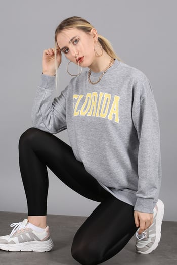 Mad Girls Sarı Sweatshirt MG1203