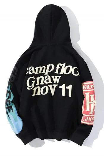 Printed Oversize Black Sweatshirt MG903
