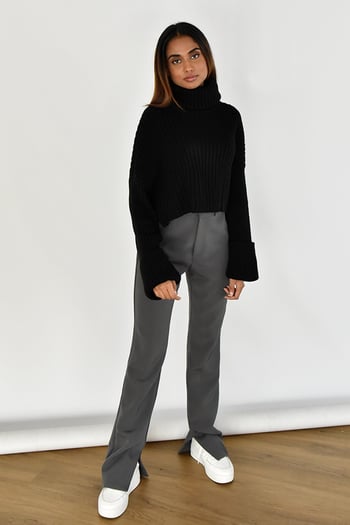 Mad Girls Black Turtleneck Sweater MG1402