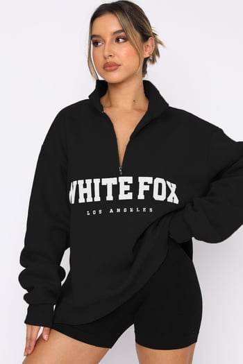 Mad Girls Black Zip Sweatshirt Mg1246