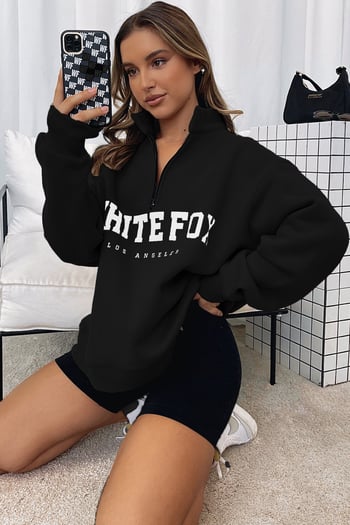 Mad Girls Black Zip Sweatshirt Mg1246
