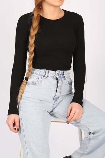 Mad Girls Siyah Fitilli Bodysuit MG1292