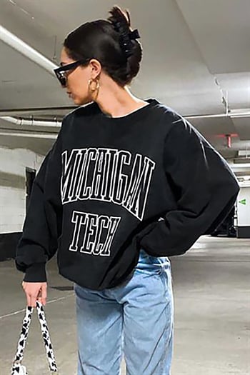 Mad Girls Siyah Kadın Sweatshirt MG922