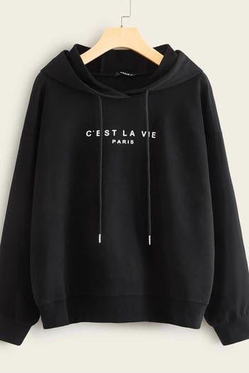 Mad Girls Black Printed Sweatshirt MG828