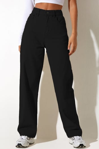Mad Girls Black Palazzo Jeans Mg1247
