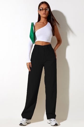 Mad Girls Black Palazzo Jeans Mg1247