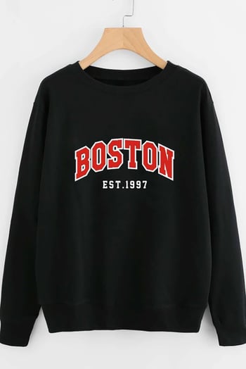 Mad Girls Black Printed Women Sweatshirt MG777
