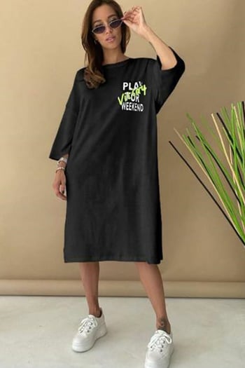 Mad Girls Siyah Tunik Elbise Mg1022