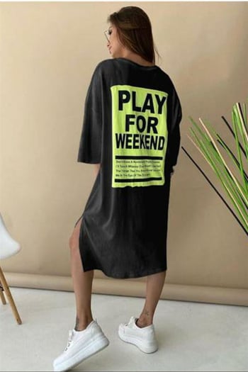 Mad Girls Siyah Tunik Elbise Mg1022
