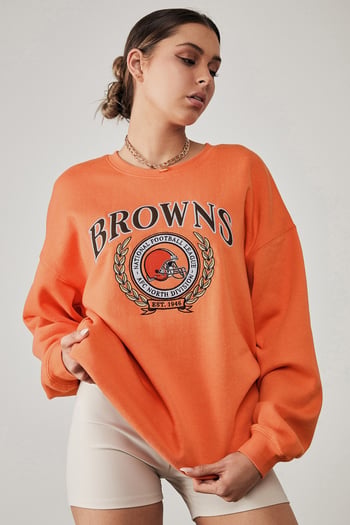 Mad Girls Printed Orange Sweatshirt Mg1210 