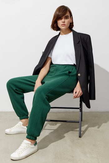 Mad Girls Green Sweatpants MG1353