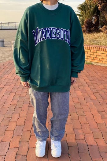 Mad Girls Green Sweatshirt MG1268