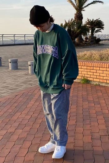 Mad Girls Green Sweatshirt MG1268
