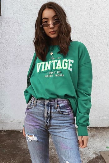 Mad Girls Green Sweatshirt MG970