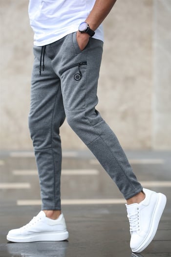 Madmext Men Basic Anthracite Sweatpants 4207