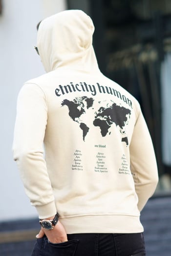 Madmext Bej Baskılı Erkek Sweatshirt 5297