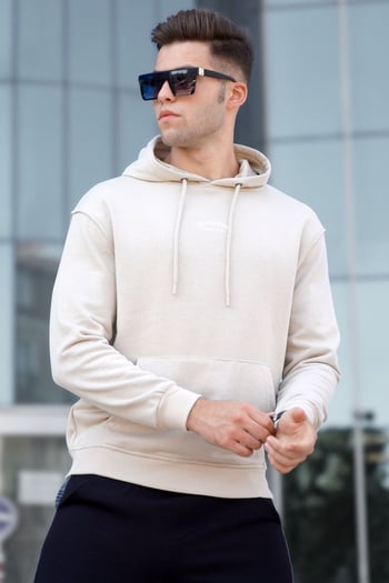Madmext Men Beige Sweatshirt 5314